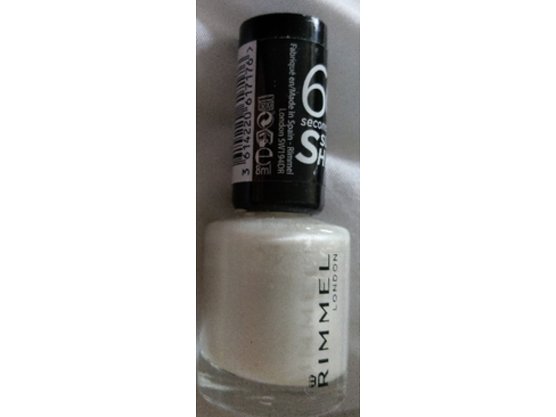 Rimmel London 60 Seconds Super Shine Nail Polish, Silver Bullet, 8 mL