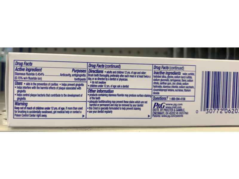 Crest Pro-Health Gum Detoxify & Restore Toothpaste, Whitening, 3.5 oz/99 g