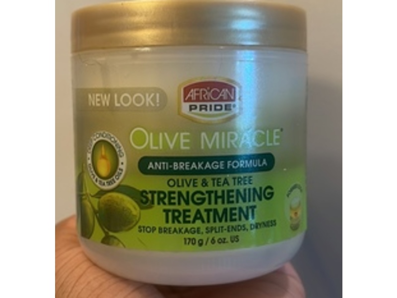 African Pride Olive Miracle Strengthening Treatment, Olive & Tea Tree, 6 oz/170 g