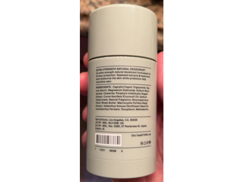 Salt & Stone Deodorant, Bergamot & Hinoki, 2.5 oz/75 g