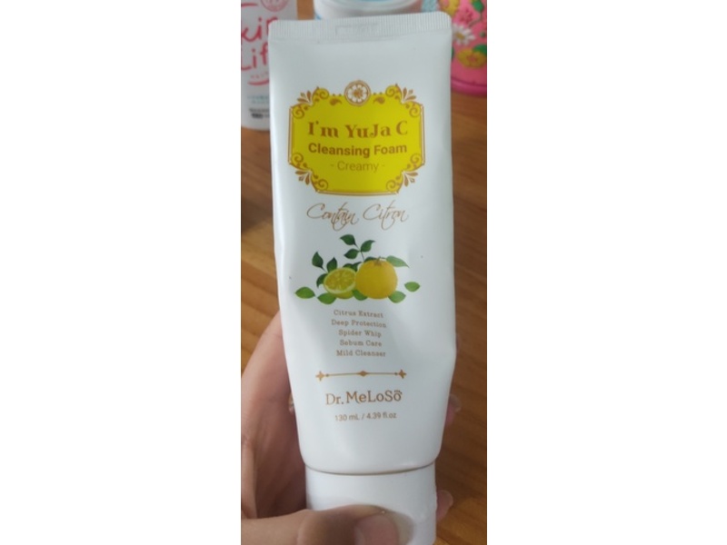 Dr.MeLoSo I'm Yuja C Cleansing Foam Creamy, 4.39 fl oz/130 mL