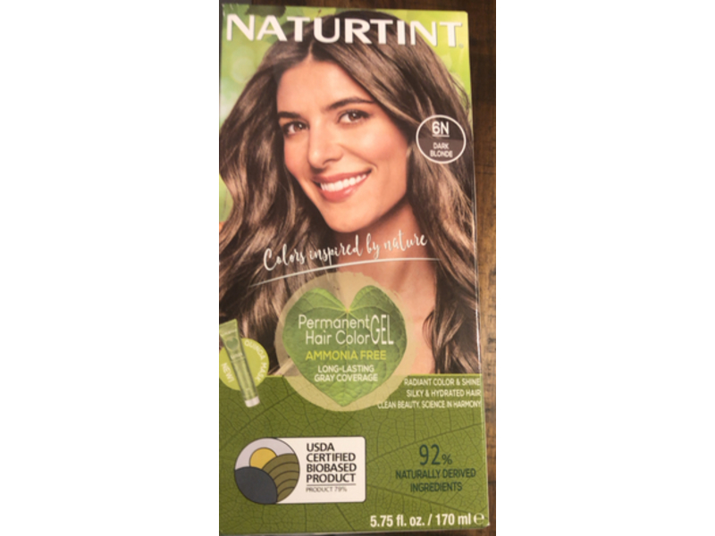 Naturtint Permanent Hair Color Gel, 6N Dark Blonde, 5.75 fl oz/170 mL