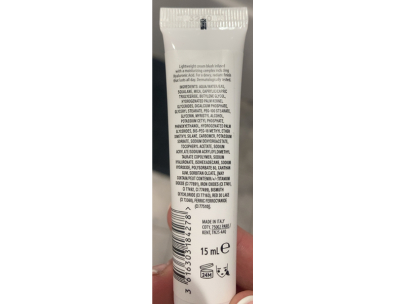 Miracle Pure Infused Cream Blush, 01 Radiant Rose, 15 mL