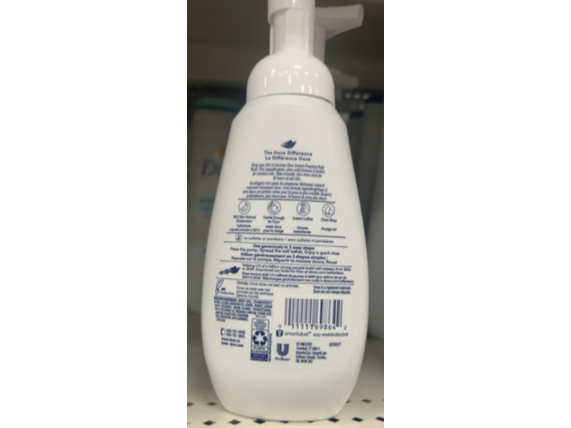 Dove Foaming Body Wash, 13.5 fl oz/400 mL