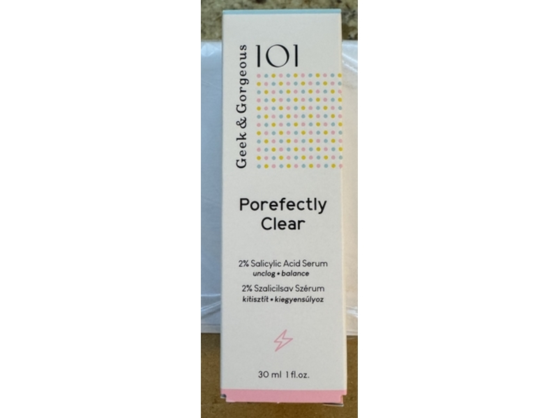 Geek & Gorgeous 101 Porefectly Clear Serum, Salicylic Acid, 1 fl oz/30 mL