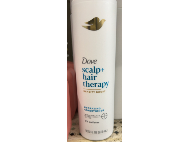 Dove Scalp + Hair Therapy Density Boost Hydrating Conditioner, Vitamin B3 & Zinc, 9.25 fl oz/273 mL