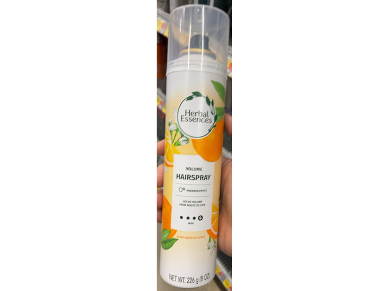 Herbal Essences Volume Hairspray, 4 Max, Citrus, 8 oz/226 g