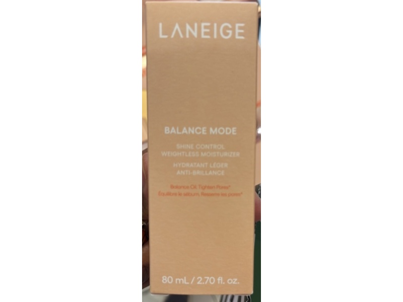 Laneige Balance Mode Shine Control Weightless Moisturizer, 2.70 fl oz/80 mL