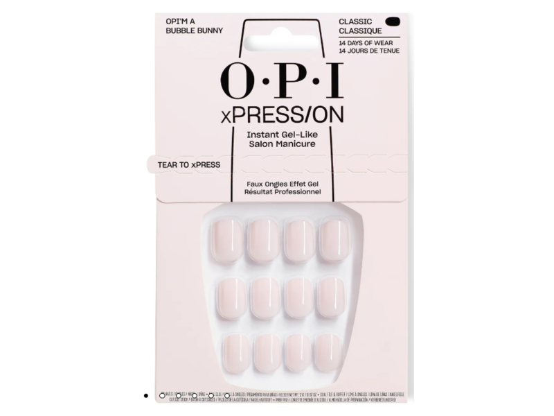 Opi Xpression Instant Gel Like Salon Manicure, I'm A Bubble Bunny, 30 Nails