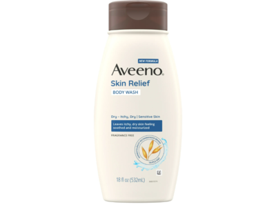 Aveeno Skin Relief Body Wash, 18 fl oz/532 mL, Pack Of 3