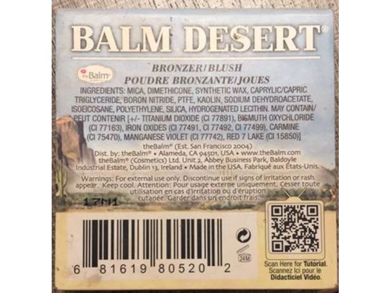 The Balm Desert Bronzer/Blush, 0.23 oz/6.6 g
