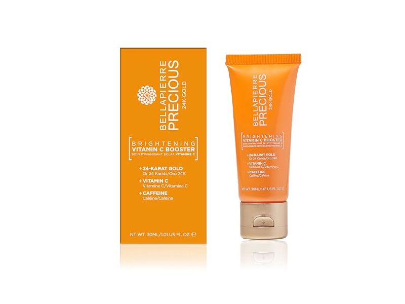 Bellapierre Precious Brightening Vitamin C Booster, 24K Gold, Vitamin C, Caffeine, 1.01 fl oz/30 mL
