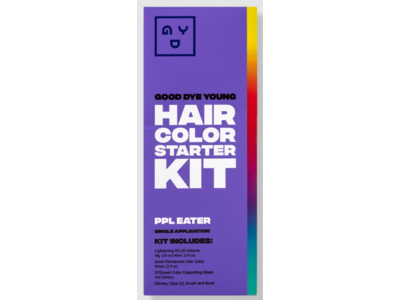 Good Dye Young Hair Color Starter Semi Permanent Kit, PPL Eater Royal Blue,