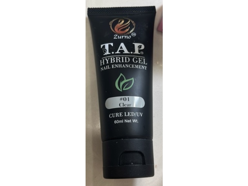 Zurno T.A.P Hybrid Gel Nail Enhancement, 01 Clear, 60 mL
