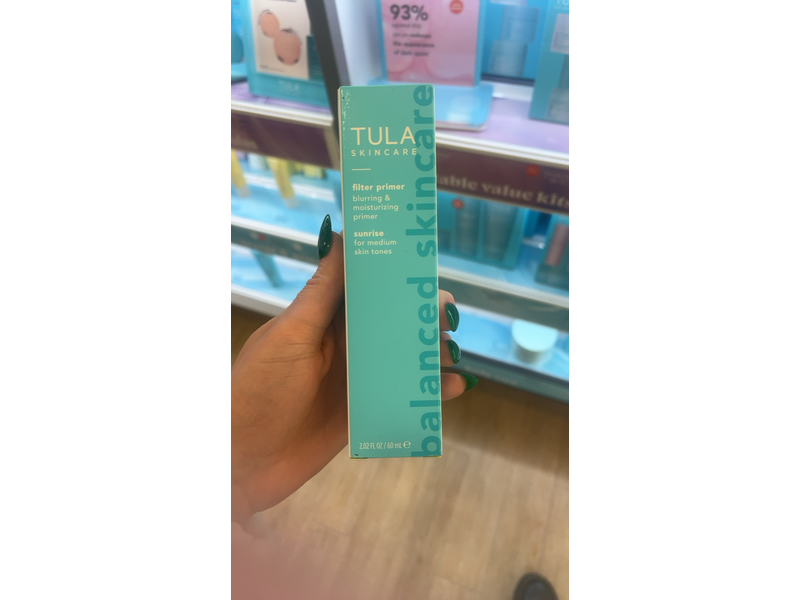 TULA Skin Care Filter Primer Blurring & Moisturizing Primer, Sunrise, 1 fl oz/30 mL