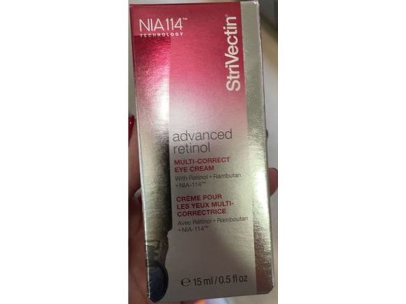 StriVectin Advanced Retinol Multi-Correct Eye Cream, Retinol + Rambutan + Nia 114, 0.5 fl oz/15 mL
