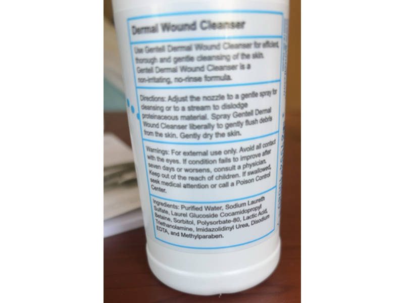 Gentell Dermal Wound Cleanser, 8 oz/236 mL