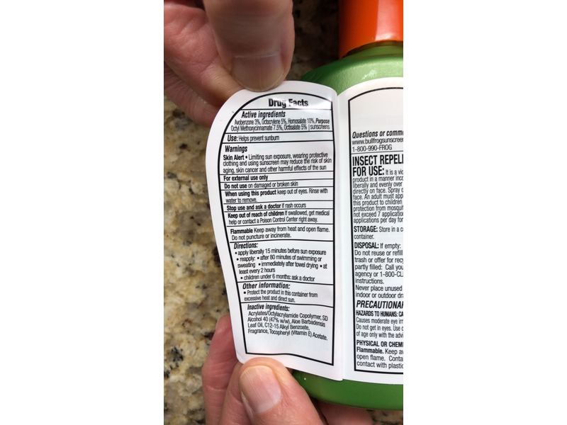 Bullfrog Mosquito Coast Bug Spray Insect Repellent + Sunscreen SPF 50, Pump Spray 5.5oz