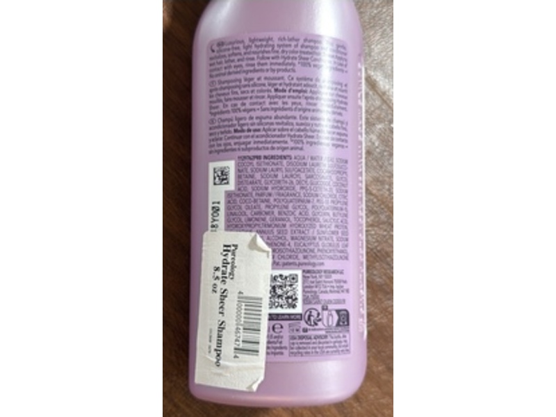 Pureology Hydrate Sheer Shampoo, 9 fl oz/266 mL