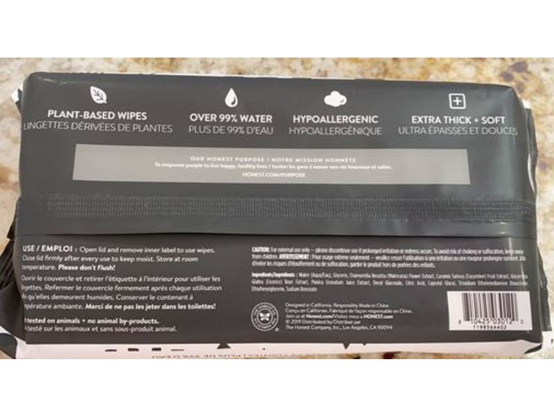 The Honest Company Baby Wipes, Fragrance Free, Pattern Play, 72 Count