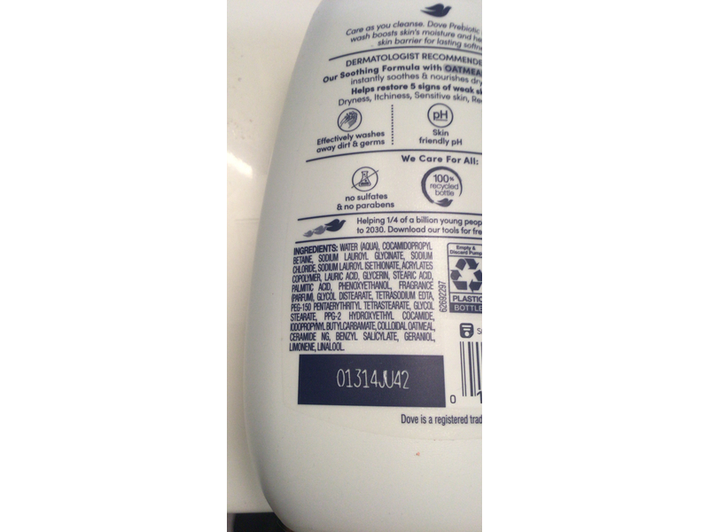 Dove Prebiotic Boost Soothing Therapy Hand Wash, Oatmeal + Ceramides, 12 fl oz/355 mL