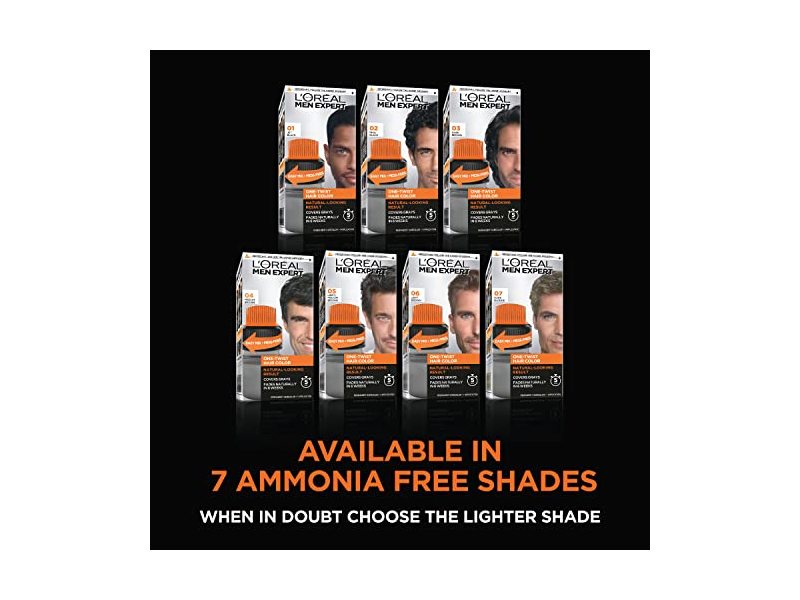 L’Oreal Paris Men Expert One Twist Hair Color, Real Black 02, 1 Application