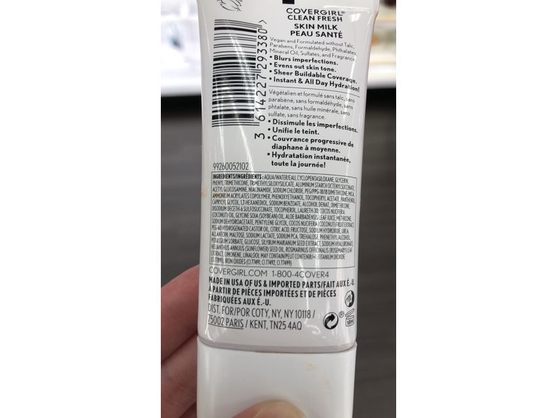 CoverGirl Clean Fresh Skin Milk Foundation, Light 540, 1 fl oz/30 mL.
