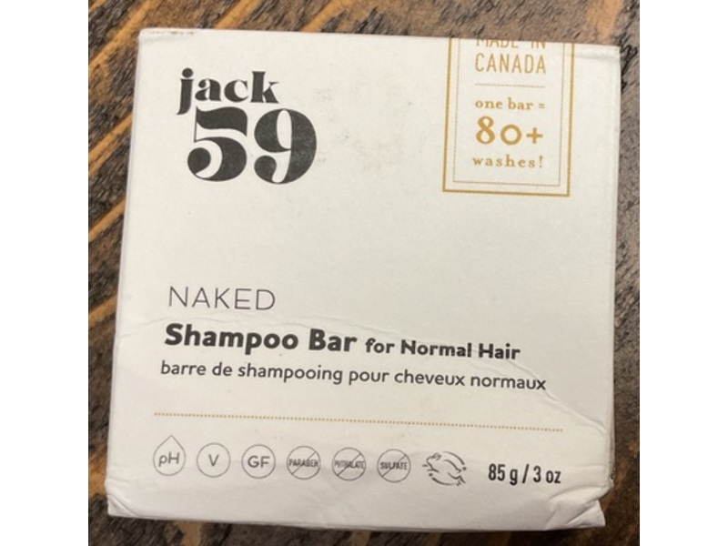 Jack 59 Shampoo Bar, Naked, 3 oz/85 g