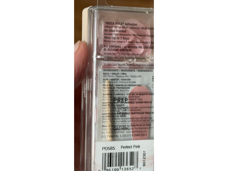 Dashing Diva Magic Press Nails Kit, Perfect Pink, 30 Count