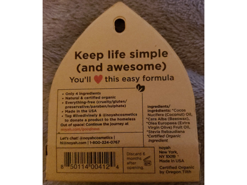 Noyah The Purest Lip Balm, 0.15 oz/4.25 g