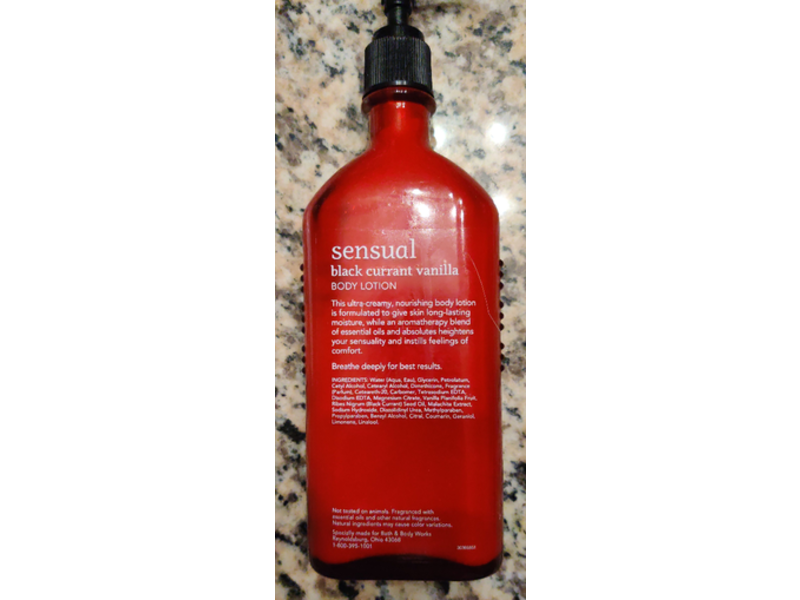 Bath & Body Works Aromatherapy Sensual Body Lotion, Black Currant Vanilla, 6.5 oz/192 mL