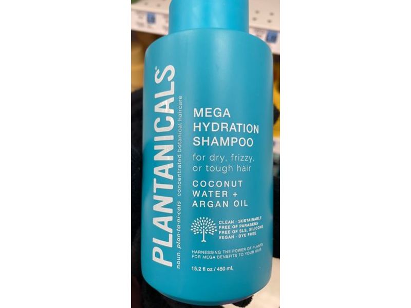Plantanicals Mega Hydration Shampoo, Coconut Water + Argan Oil, 15.2 fl oz/450 mL