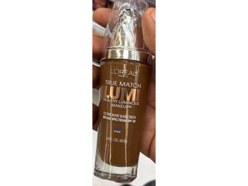 L'Oreal Paris True Match Lumi Healthy Luminous Makeup, C7-8 Nut Brown/Cocoa, SPF 20, 1 fl oz/30 mL