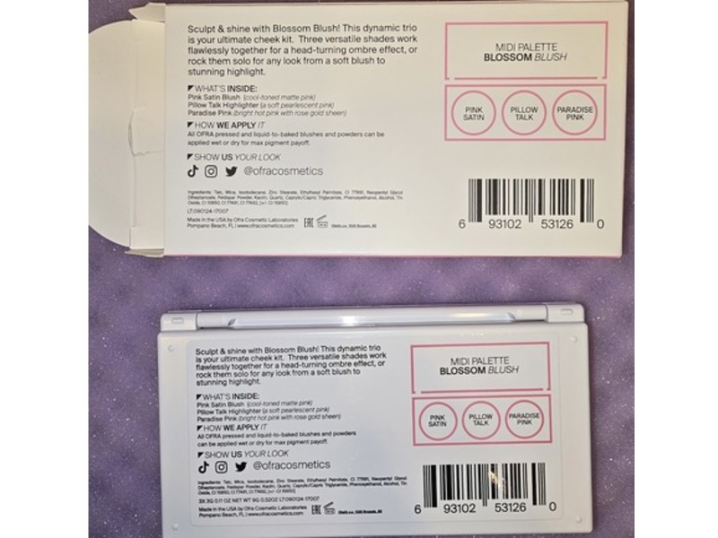 Ofra Midi Palette, Blossom Blush, 0.11 oz/3 g