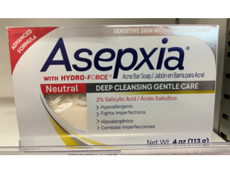 Asepxia Deep Cleansing Gentle Care Acne Bar Soap, 2% Salicylic Acid, 4 oz/113 g
