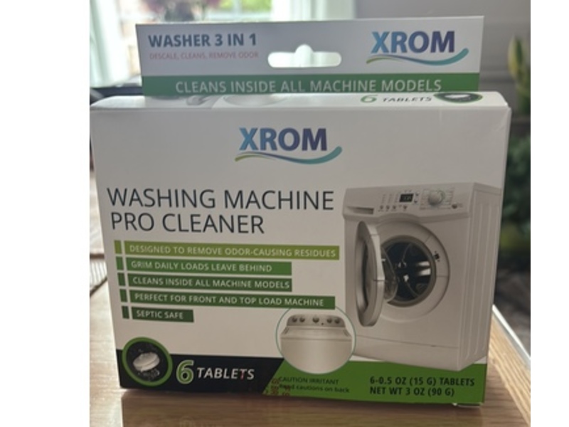 XROM Natural 3 In 1 Washing Machine Pro Cleaner, 0.5 oz/15 g, 6 Count