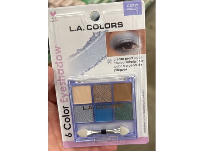 L.A. Colors 6 Color Eyeshadow, Cloud 9, 0,14 oz/4 g