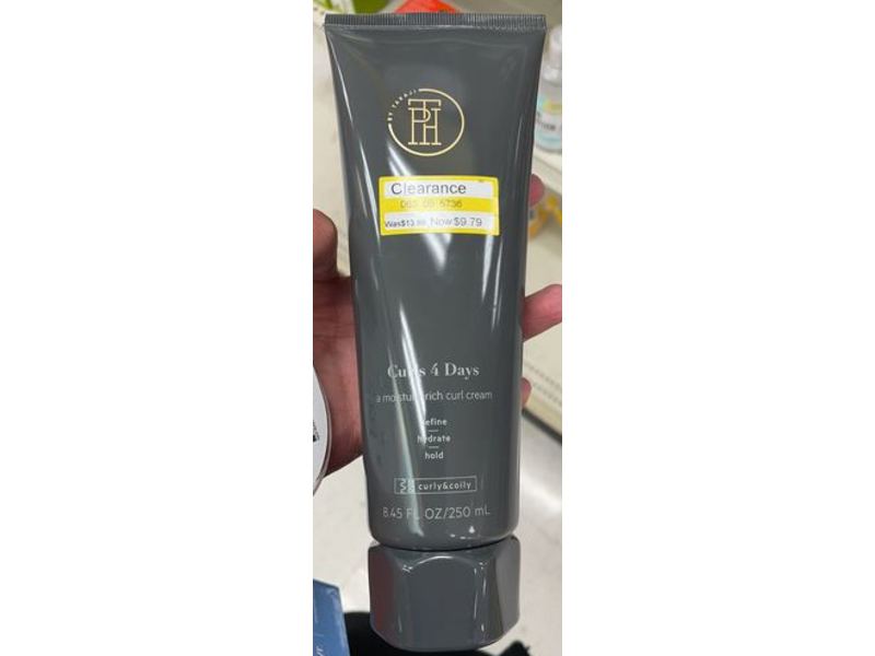Tph By Taraji Curls 4 Days A Moisture Rich Curl Cream, 8.45 fl oz/250 mL