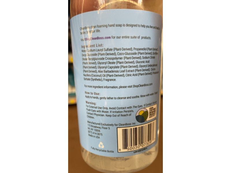 Clean Boss Soap Foaming Hand Soap, Bahama Breeze, 13 fl oz/384 mL