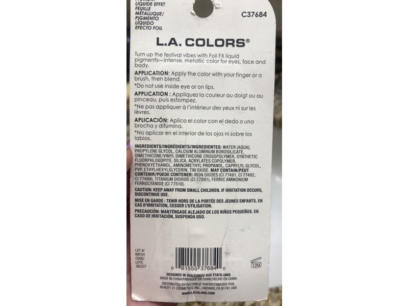 L.A. Colors Fest Best Liquid Pigment, Daisy Dukes, 0.338 fl oz/10 mL