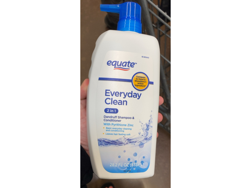 Equate Everyday Clean 2 In 1 Dandruff Shampoo & Conditioner, Pyrithione Zinc, 28.2 fl oz/833 mL