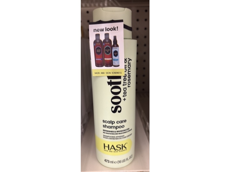 Hask Soothe Scalp Care Shampoo, Tea Tree Oil & Rosemary, 16 fl oz/473 mL