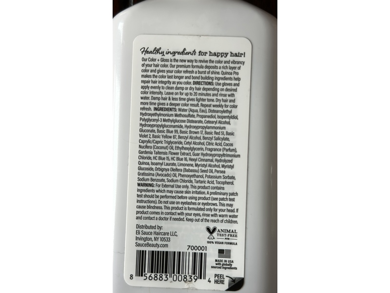 Sauce Beauty Glossy Color + Gloss + Repair, Medium Blonde, 4.5 fl oz/133 mL