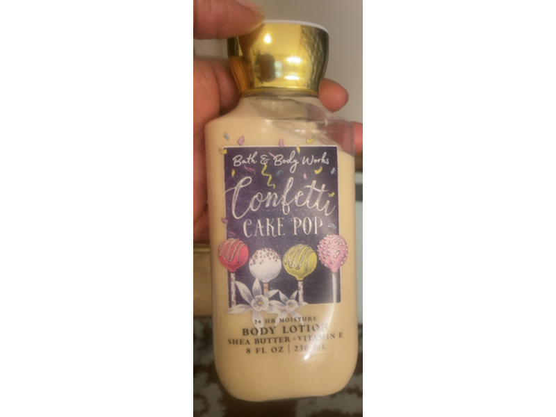Bath & Body Works Confetti Cake Pop Body Lotion, Shea Butter + Vitamin E, 8 fl oz/236 ml