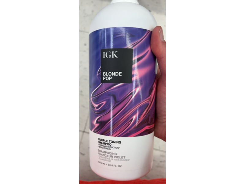 Igk Blonde Pop Purple Toning Shampoo, 33.8 fl oz/1000 mL
