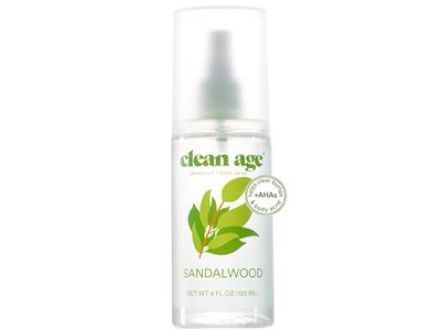 Clean Age Deodorant & Body Spray, Sandalwood, 4 fl oz/120 mL