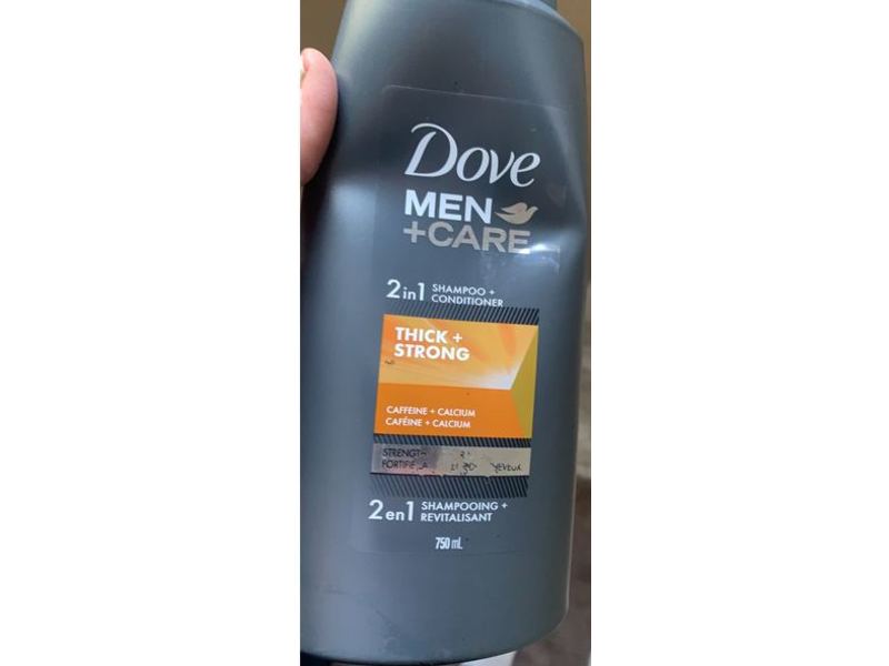 Dove Men+Care Fortifying Shampoo + Conditioner, Thick + Strong, Caffeine, 750 mL
