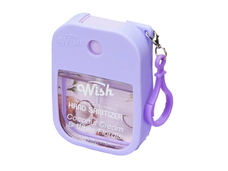 Wish Hydrating & Moisturizing Hand Sanitizer, Coconut Cream & White Florals , 1.2 fl oz/35 mL