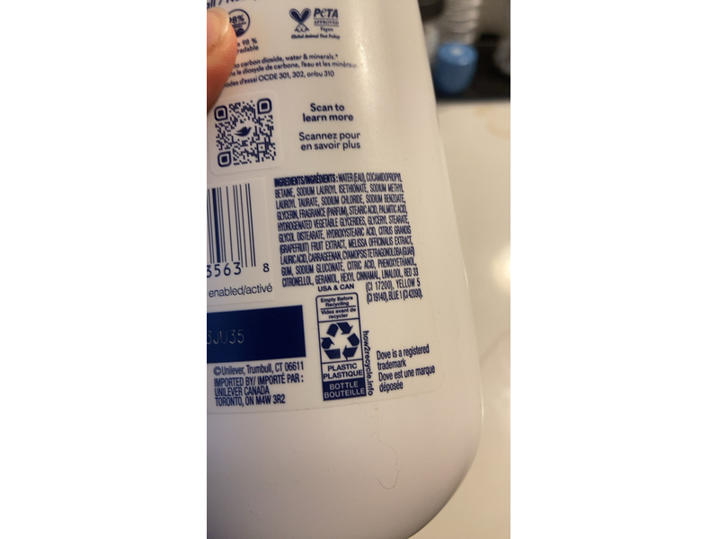 Dove Summer Care Body Wash, Grape fruit & Lemon Balm, 23 fl oz/680 mL