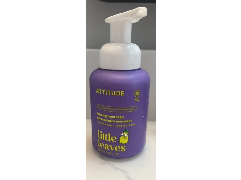 Attitude Little Leaves Foaming Hand Soap, Vanilla And Pear, 10 fl oz/295 mL
